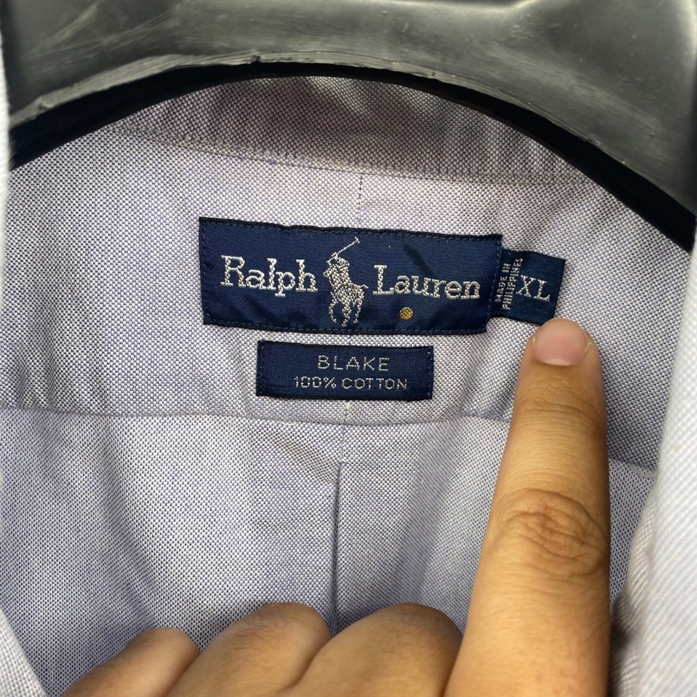 Polo Ralph Lauren Blake Shirt Mens XL Blue Oxford Short Sleeve Button Down - Picture 4 of 7